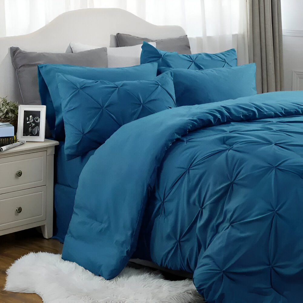 Pintuck Cross Pleated Duvet Set