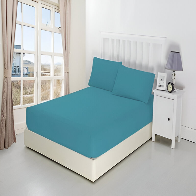 Fitted sheet in Teal 