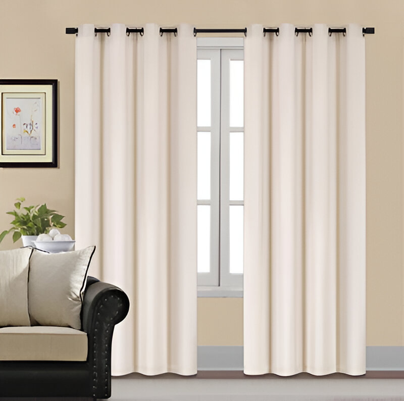 Premium White Velvet Curtain 