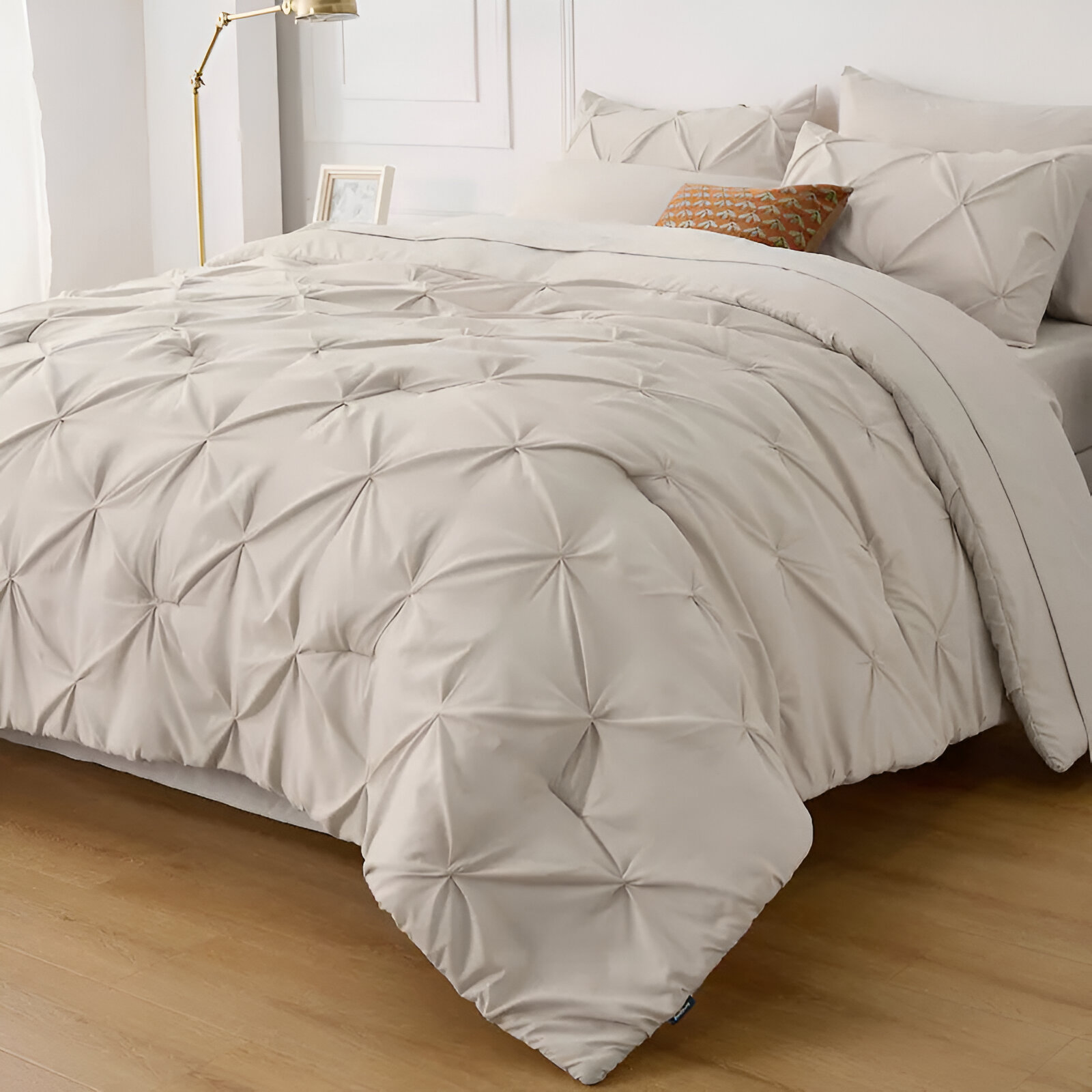 Pintuck Cross Pleated Duvet Set